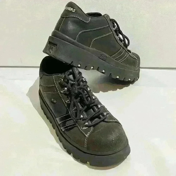 Vintage Skechers Jammers Chunky Platform Shoes Goth Womens Size 8.5 Y2K 90s